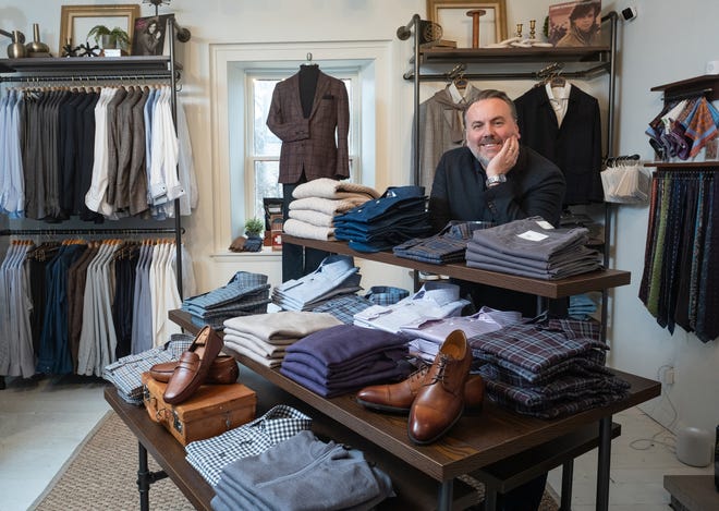 Trevor Furbay at his clothing shop on South High Street in Historic Dublin