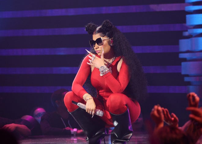 Nicki Minaj performs onstage during the 2023 MTV Video Music Awards.